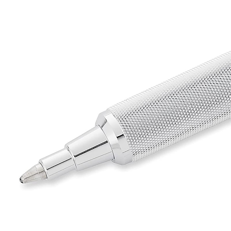 rOtring Rapid Pro Retractable Ballpoint Technical Drawing Pen, Medium Point, Blue Ink, Silver Full-Metal Body - Image 3